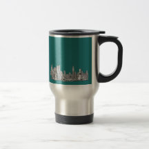 turquoise NYC Mugs À Café