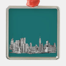 turquoise NYC Ornement De Noël