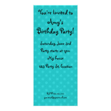 Turquoise polka dots announcements