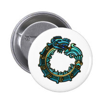Turquoise Quetzalcoatl Badges Avec Agrafe