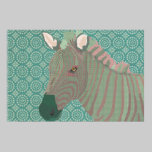 Turquoise vintage de zèbre et art rose posters