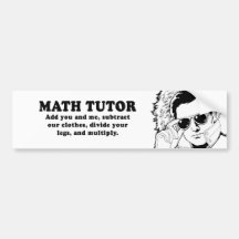 TUTEUR DE MATHS AUTOCOLLANTS POUR VOITURE