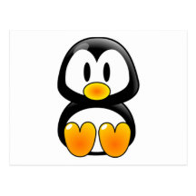 tux de pingouin de bébé carte postale