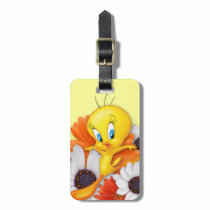 Tweety avec des marguerites étiquettes à bagages