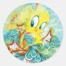 Tweety dans la vague bleue adhésif