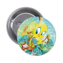 Tweety dans la vague bleue badges avec agrafe
