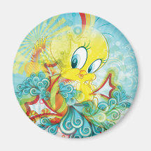 Tweety dans la vague bleue magnets