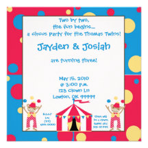 twinbday. Deux par deux, l'amusement commence… Invitations