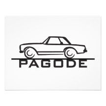 Type 113 de Mercedes SL Pagode Carton D'invitation