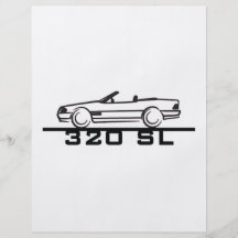 Type 129 de Mercedes 320 SL Prospectus En Couleur