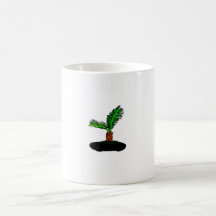 Type arbre graphique de bonsaïs de paume de sagou  mugs