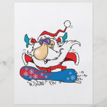 type frais faisant du surf des neiges le père noël prospectus personnalisés