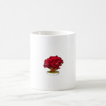 Type rouge graphique de bougie de bonsaïs de bloc tasses