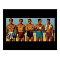 types de plage des années 1950 cartes postales