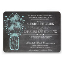 Typographie de cru de pot de maçon de tableau d'Aq Faire-parts