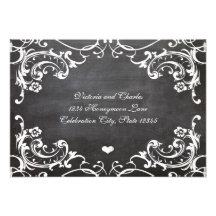 Typographie mignonne RSVP d'initiales de coeur de  Faire-part Personnalisé