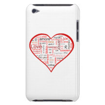 Typographie rouge de coeur d'amour coque iPod touch 