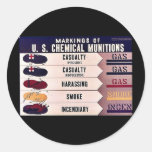 U.S. Munitions chimiques Adhésifs Ronds