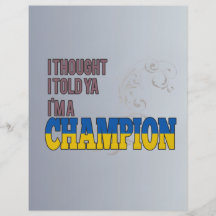 Ukrainien et un champion prospectus personnalisés