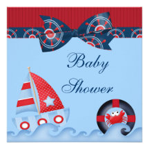 Un baby shower de vie marine de garçons invitations