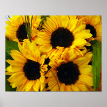 Un bouquet de copie de soleil affiche