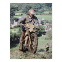 Un cavalier d'enduro au Pays de Galles R-U Cartes Postales