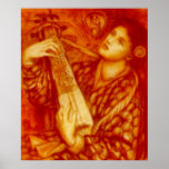 Un chant de Noël par l'affiche de Rossetti