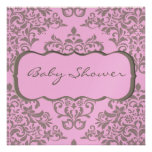Un choix doux de rose et de gris invitations