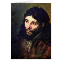 Un Christ après la vie par Rembrandt Cartes
