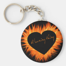 Un coeur brûlant du feu de chose porte-clés