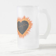 Un coeur brûlant du feu de chose tasses à café