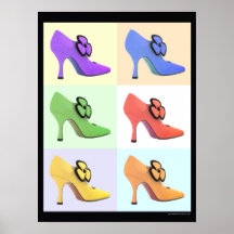 Un dans des chaussures de chaque Colorl Affiche