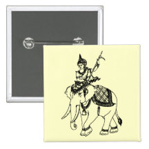 UN DIEU ASIATIQUE DU SUD D'ART SUR L'ÉLÉPHANT BADGE