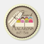Un douzaine Français Macarons dans une boîte-cadea Magnets Pour Réfrigérateur