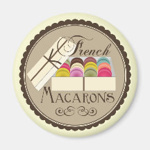 Un douzaine Français Macarons dans une boîte-cadea Magnets Pour Réfrigérateur