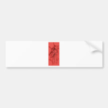 Un dragon dans la fumée (rouge) adhésif pour voiture
