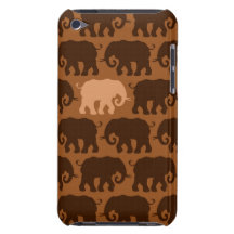 Un éléphant beige dans un troupeau de Brown Étui Barely There iPod