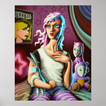 Un faucon et un lapin paresseux posters