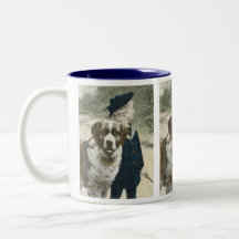 Un garçon et sien tasse en céramique de chien