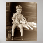 Un garçon et son chien affiches