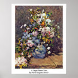 Un grand vase à fleur par Pierre-Auguste Renoir Posters