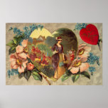 Un jardin d'affiche de Valentine de fleurs