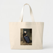 Un jeune tricot de femme de Scheveningen Sac En Toile