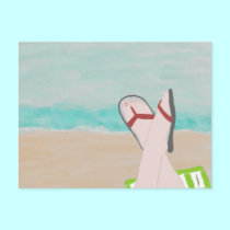 Un jour à la carte postale de plage cartes postales