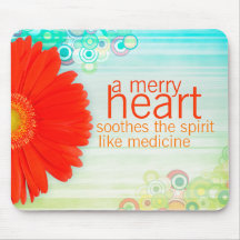 Un joyeux coeur apaise l'esprit Mousepad Tapis De Souris