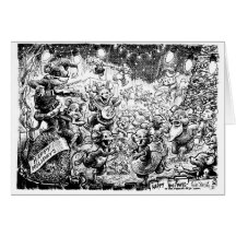 Un Joyeux Noël de souris Carte De Vœux