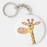 Un keychain de girafe de bande dessinée porte-clés