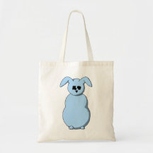 Un lapin de la neige, bande dessinée dans bleu-cla sacs