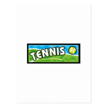 Un logo de tennis carte postale