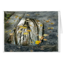 Un magma sur la rue en novembre carte de vœux